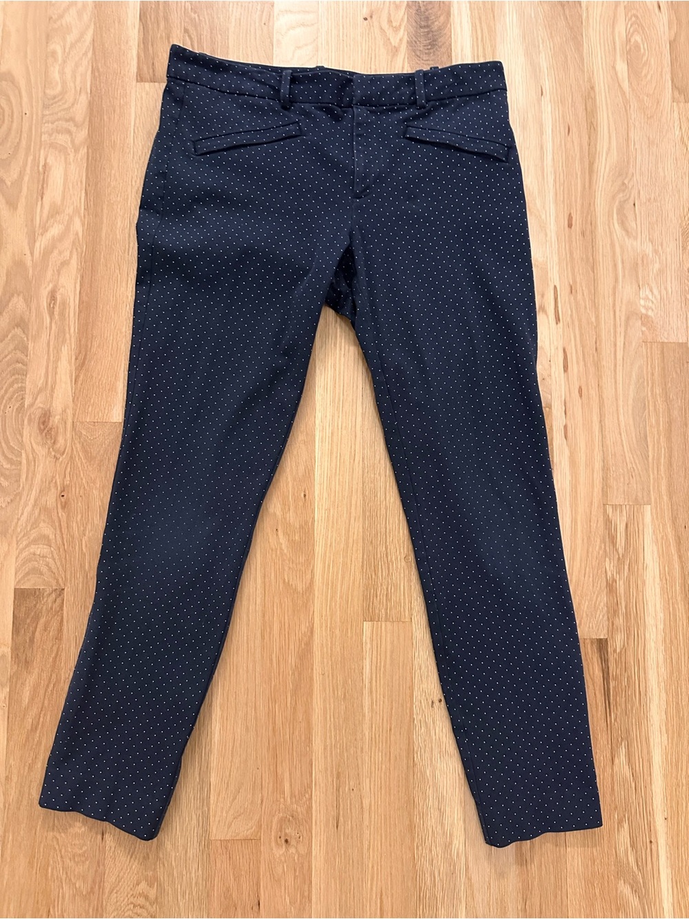 GAP Navy Polka Dot Stretch Ankle Pants Size 10R